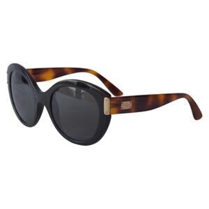 Vintage Gianni Versace 4310 Sunglasses Black Tortoise Oval Italy Couture